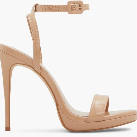 Aldo "Kat" Beige Strappy Stiletto Sandals (7.5) - Brand new in box, never worn - Picture 3 of 14